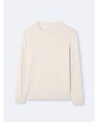 Pull col rond en 100% Coton bio beige