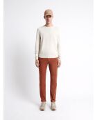 Pull col rond en 100% Coton bio beige