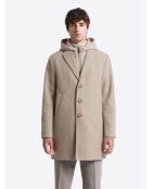 Pardessus 2-en-1 à capuche écru 2