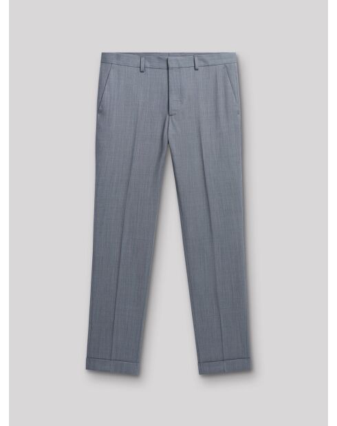 Pantalon coordonnable extraslim 100% Laine gris artic