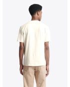 T-shirt col rond capsule Double Jeux blanc neige