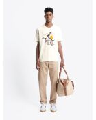 T-shirt col rond capsule Double Jeux blanc neige