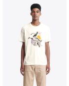 T-shirt col rond capsule Double Jeux blanc neige