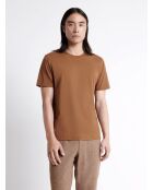 T-shirt col rond 100% Coton caramel 3