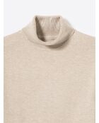 Pull à col roulé en Viscose certifiée écru 2