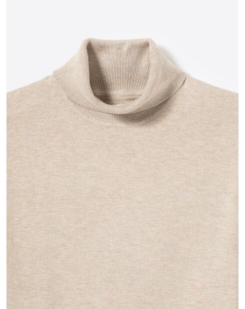 Pull à col roulé en Viscose certifiée écru 2