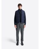 Pull col camionneur en Coton & Cachemire bleu capitaine