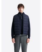 Pull col camionneur en Coton & Cachemire bleu capitaine