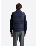 Pull col camionneur en Coton & Cachemire bleu capitaine