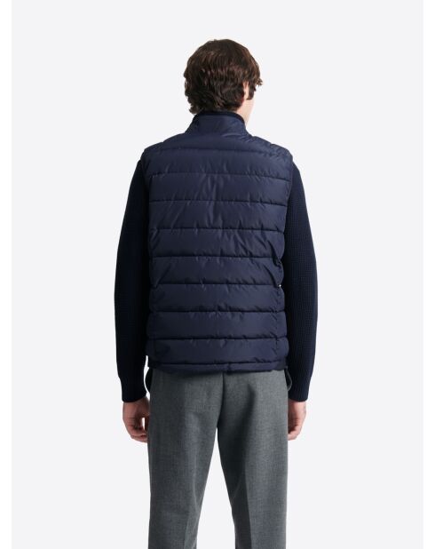 Pull col camionneur en Coton & Cachemire bleu capitaine