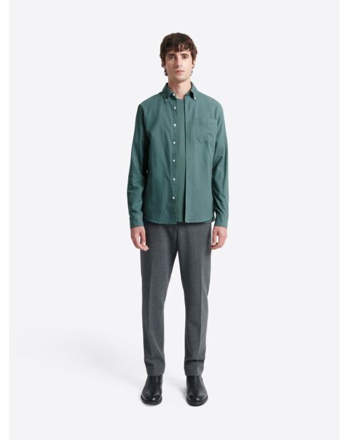 T-shirt col rond regular vert mer