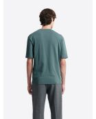 T-shirt col rond regular vert mer