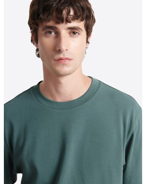 T-shirt col rond regular vert mer