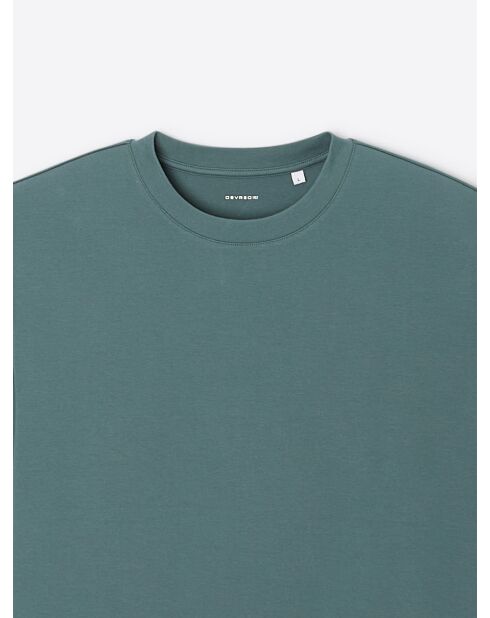 T-shirt col rond regular vert mer