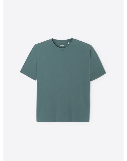 T-shirt col rond regular vert mer