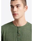 T-shirt col tunisien faux-uni kaki