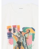 T-shirt col rond capsule Double Jeux blanc neige