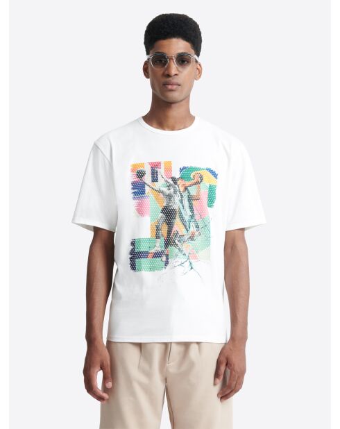 T-shirt col rond capsule Double Jeux blanc neige