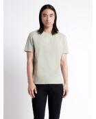 T-shirt col rond en matière recyclée vert lichen