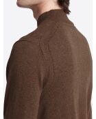 Pull à col cheminée en Coton mélangé marron glacé