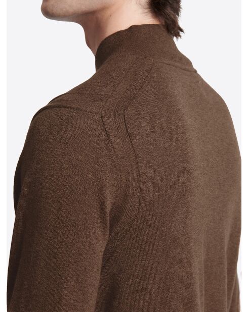 Pull à col cheminée en Coton mélangé marron glacé
