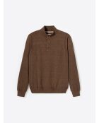 Pull à col cheminée en Coton mélangé marron glacé