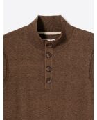 Pull à col cheminée en Coton mélangé marron glacé