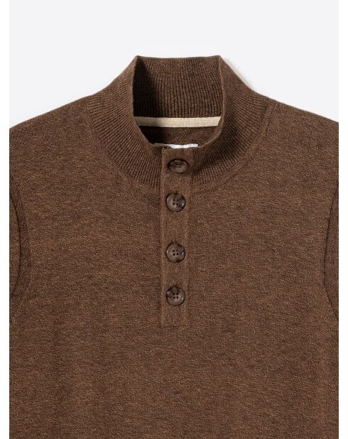Pull à col cheminée en Coton mélangé marron glacé