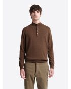 Pull à col cheminée en Coton mélangé marron glacé