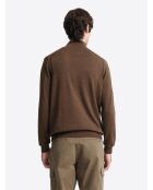 Pull à col cheminée en Coton mélangé marron glacé