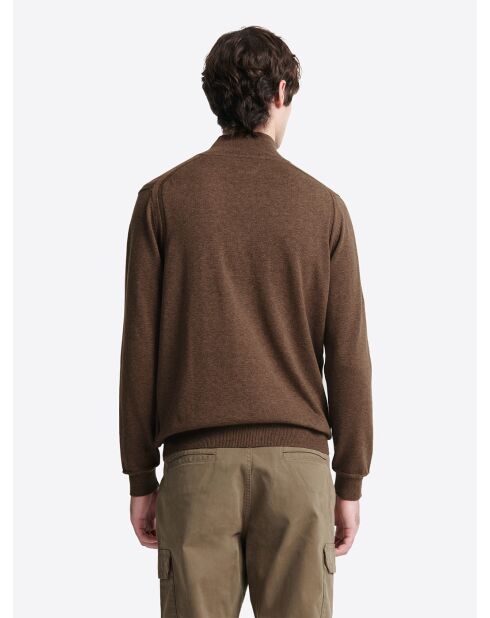 Pull à col cheminée en Coton mélangé marron glacé