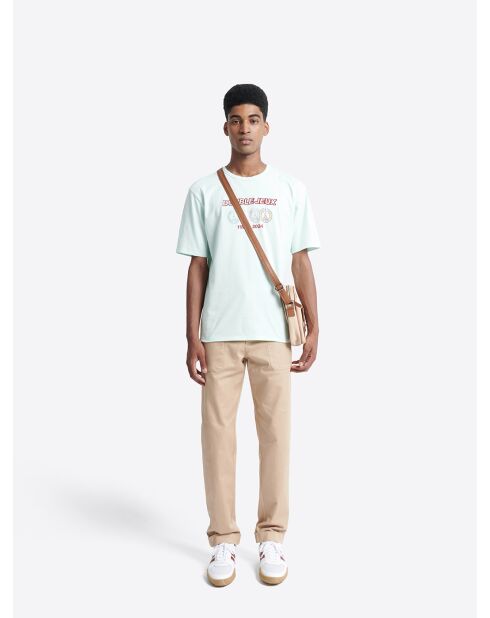 T-shirt col rond capsule Double Jeux vert aqua