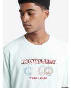 T-shirt col rond capsule Double Jeux vert aqua