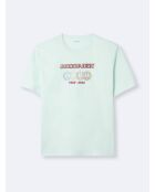 T-shirt col rond capsule Double Jeux vert aqua