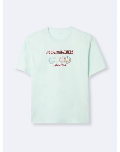 T-shirt col rond capsule Double Jeux vert aqua