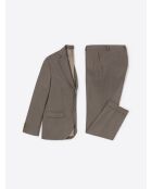 Veste de costume regular en flanelle taupe