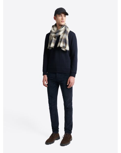 Polo manches longues en Coton dark saphir