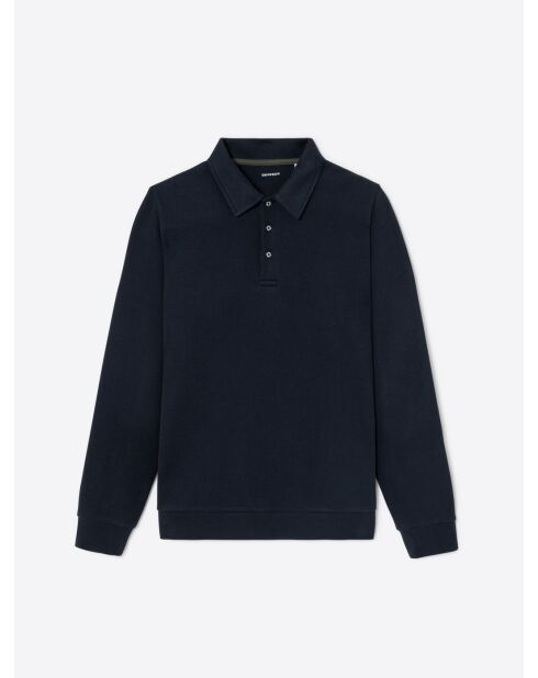 Polo manches longues en Coton dark saphir
