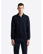 Polo manches longues en Coton dark saphir