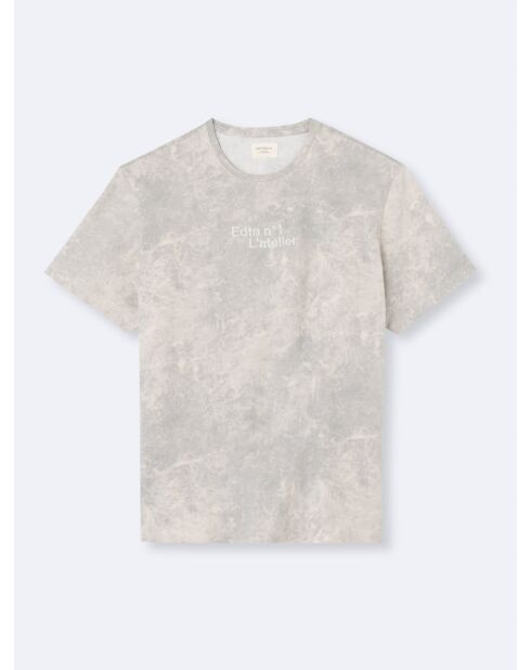 T-shirt col rond 100% Coton - L'atelier bleu gris