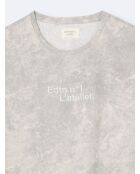 T-shirt col rond 100% Coton - L'atelier bleu gris