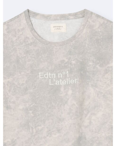 T-shirt col rond 100% Coton - L'atelier bleu gris