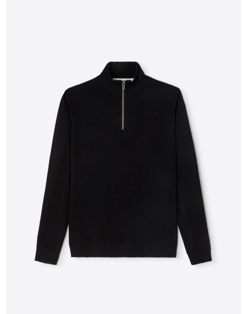Pull à col cheminée en Viscose certifiée noir