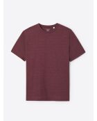 T-shirt col rond en matière recyclée figue