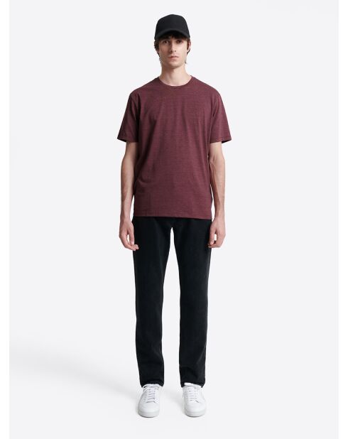 T-shirt col rond en matière recyclée figue