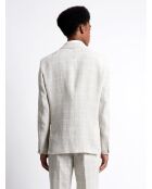 Veste de costume en 100% lin grège