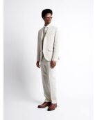 Veste de costume en 100% lin grège