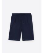 Bermuda faux-uni bleu marine