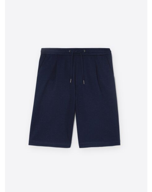 Bermuda faux-uni bleu marine