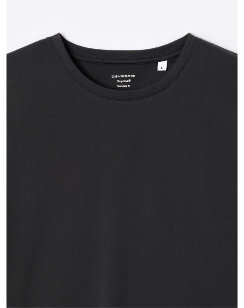 T-shirt col rond 100% Coton gris moyen